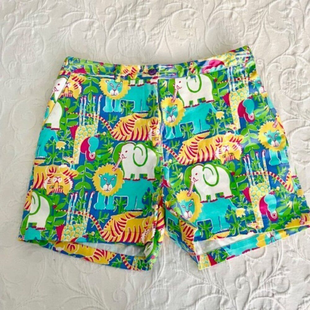 NWT Key West Animal Print High Waisted Shorts Size 12